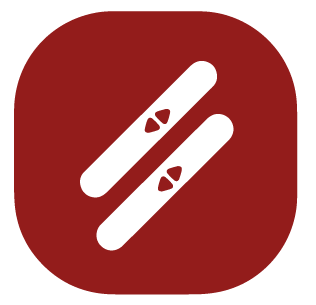Red ski icon